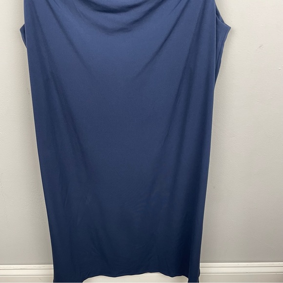 Laundry by Design NWT Navy Blue Dress with Black Shiny Stones by Shoulder Size 6 - Picture 5 of 10